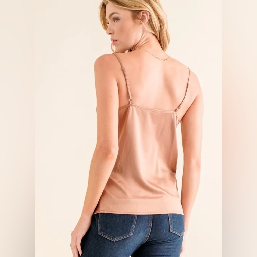 🌟 3/$20 Eligible! Andthewhy Gold Camisole Top - Picture 2 of 6